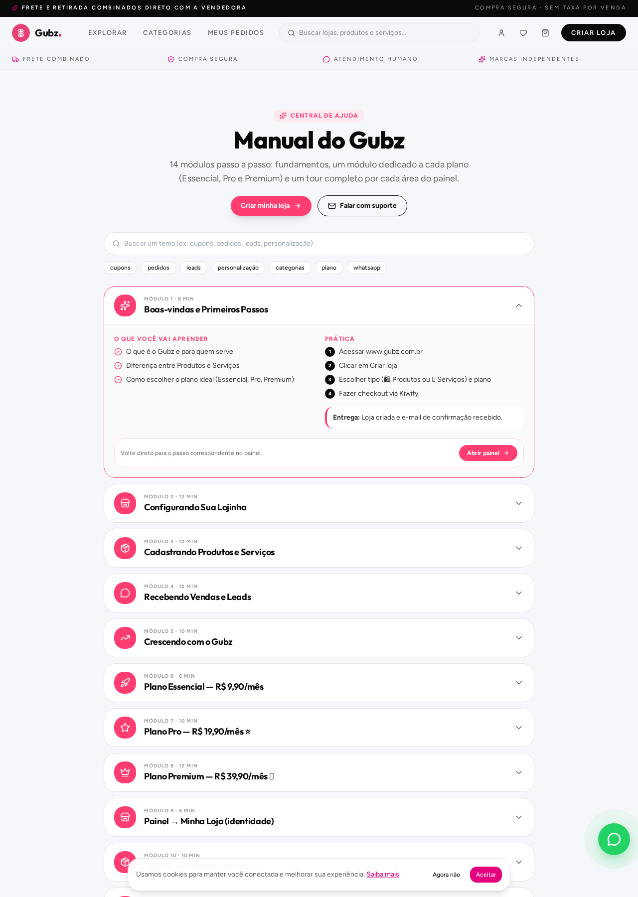 Termos de uso e moderação de ofertas